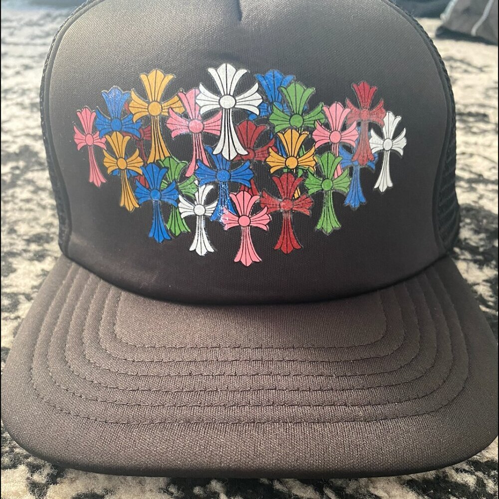 Authentic Chrome Hearts Multi Color Crosses Trucker Hat